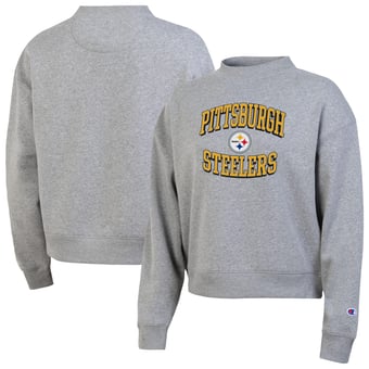 Women's Champion Gray Pittsburgh Steelers Triumph Tri-Blend Sweatshirt