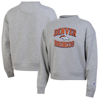 Women's Champion Gray Denver Broncos Triumph Tri-Blend Sweatshirt