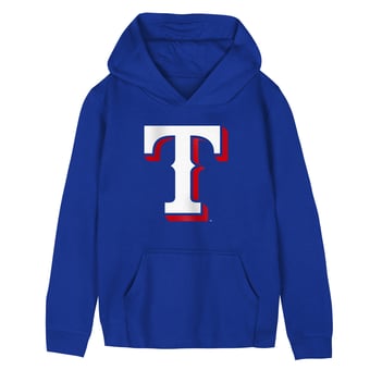 Preschool Outerstuff  Royal Texas Rangers Primary Logo Fleece Hoodie