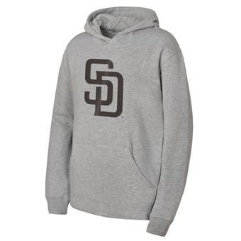 Youth Outerstuff  Gray San Diego Padres Primary Logo Fleece Hoodie