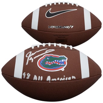 Jevon Kearse Florida Gators Autographed Nike Replica Football with "98 All American" Inscription