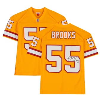 Derrick Brooks Tampa Bay Buccaneers Autographed Orange Mitchell and Ness 1995 Replica Jersey with "HOF 14" Inscription