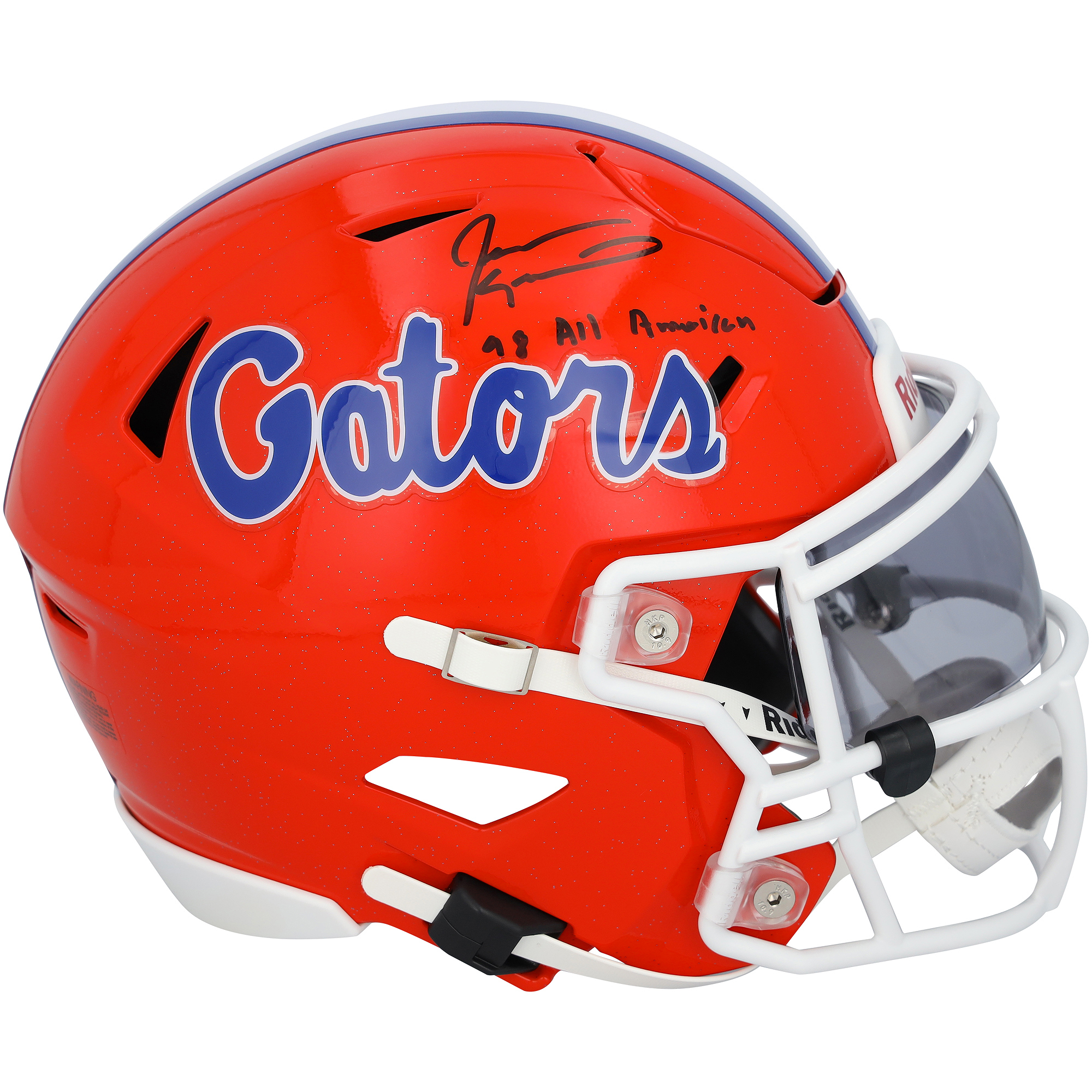 Jevon Kearse Florida Gators Autographed Riddell Speed Flex Mid-Size Helmet with "98 All American" Inscription