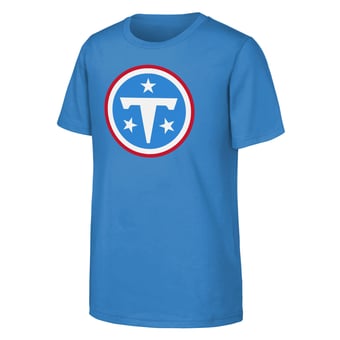 Youth Light Blue Tennessee Titans Primary Logo T-Shirt