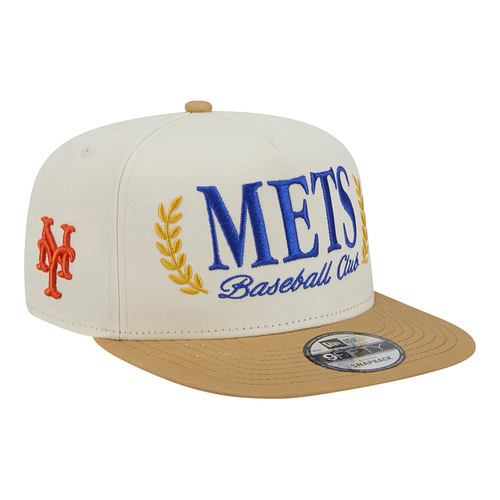 Men's New Era Cream New York Mets Club 9FIFTY A-Frame Snapback Hat