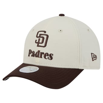 Women's New Era Cream/Brown San Diego Padres Primary 9FORTY M-Crown Adjustable Hat