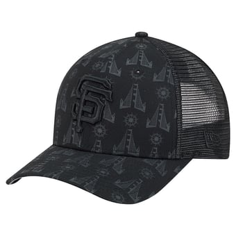 Men's New Era Black San Francisco Giants Tonal Icon 9FORTY M-Crown Adjustable Trucker Hat