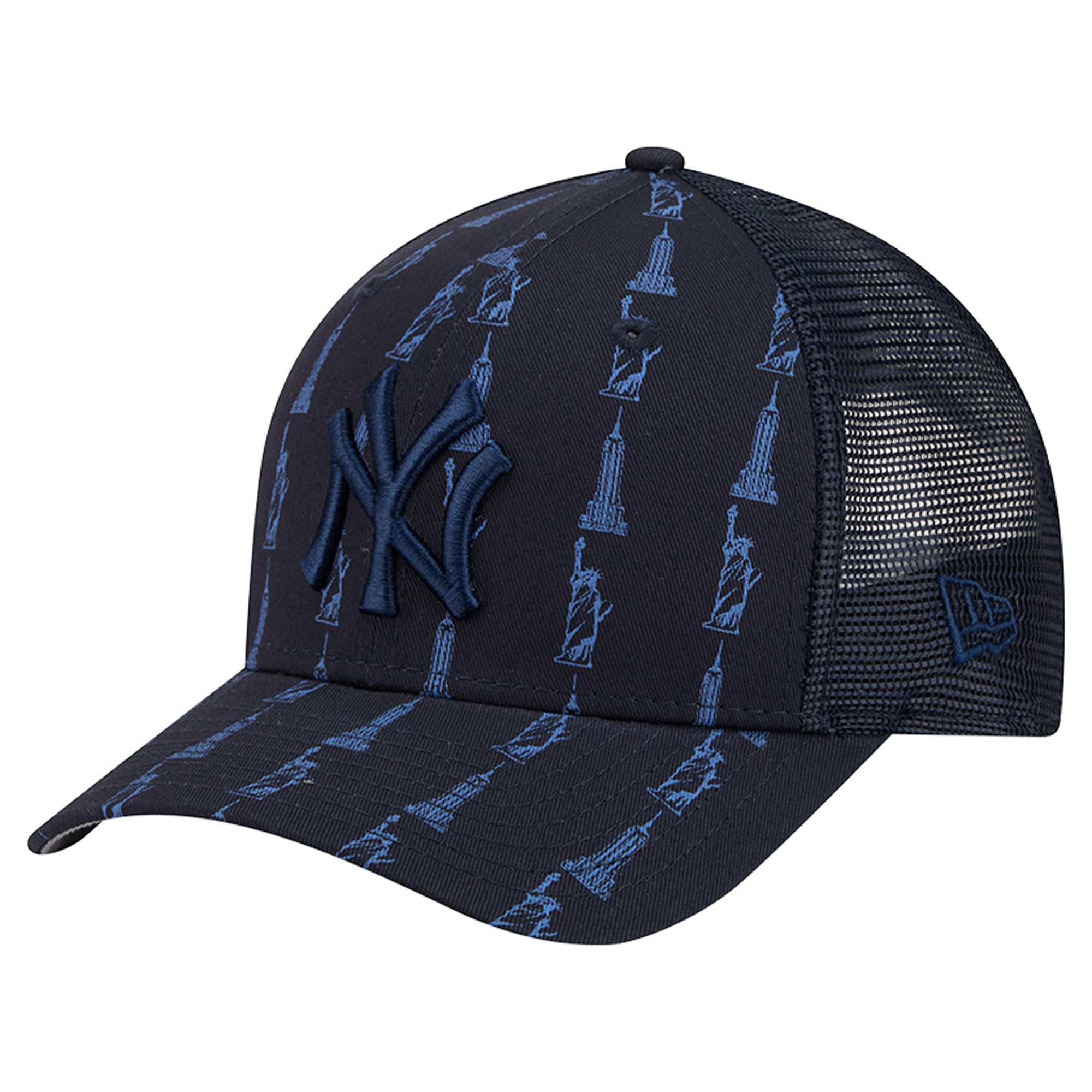 Men's New Era Navy New York Yankees Tonal Icon 9FORTY M-Crown Adjustable Trucker Hat