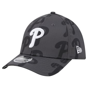 Men's New Era  Gray Philadelphia Phillies Halftone 39THIRTY Flex Hat