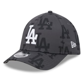 Men's New Era  Gray Los Angeles Dodgers Halftone 39THIRTY Flex Hat