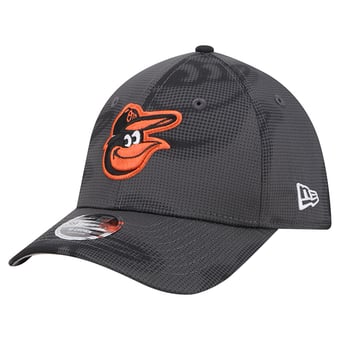 Men's New Era  Gray Baltimore Orioles Halftone 39THIRTY Flex Hat