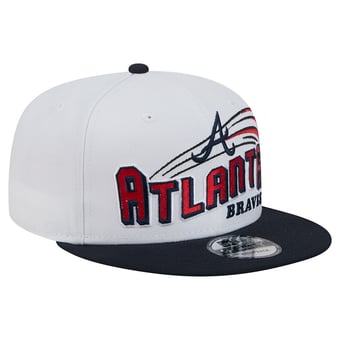 Men's New Era White Atlanta Braves Retro Sweep 9FIFTY Snapback Hat