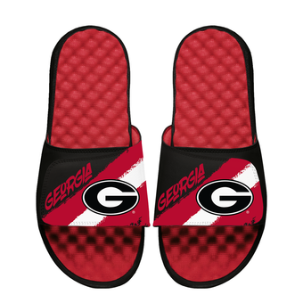 Unisex ISlide Georgia Bulldogs Paint Stripes Slide Sandals