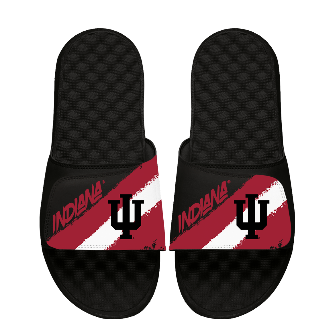 Unisex ISlide Indiana Hoosiers Paint Stripes Slide Sandals