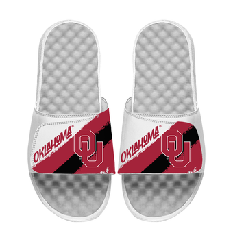 Unisex ISlide Oklahoma Sooners Paint Stripes Slide Sandals