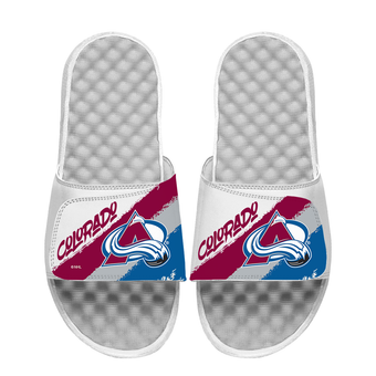 Unisex ISlide Colorado Avalanche Paint Stripes Slide Sandals