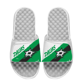 Unisex ISlide Dallas Stars Paint Stripes Slide Sandals