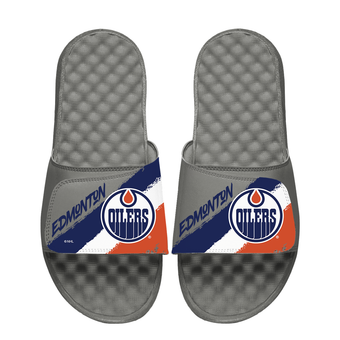 Unisex ISlide Edmonton Oilers Paint Stripes Slide Sandals