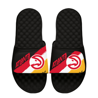 Unisex ISlide Atlanta Hawks Paint Stripes Slide Sandals