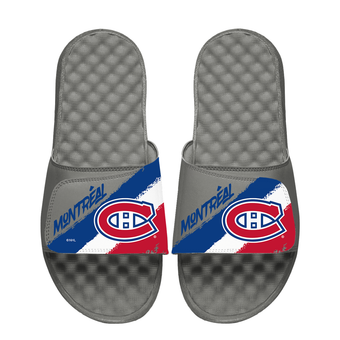 Unisex ISlide Montreal Canadiens Paint Stripes Slide Sandals