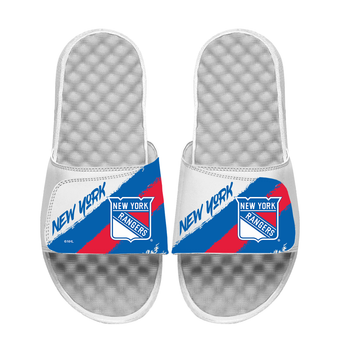 Unisex ISlide New York Rangers Paint Stripes Slide Sandals
