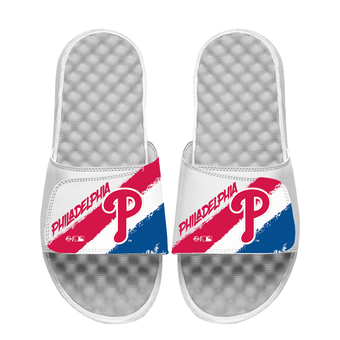 Unisex ISlide Philadelphia Phillies Paint Stripes Slide Sandals