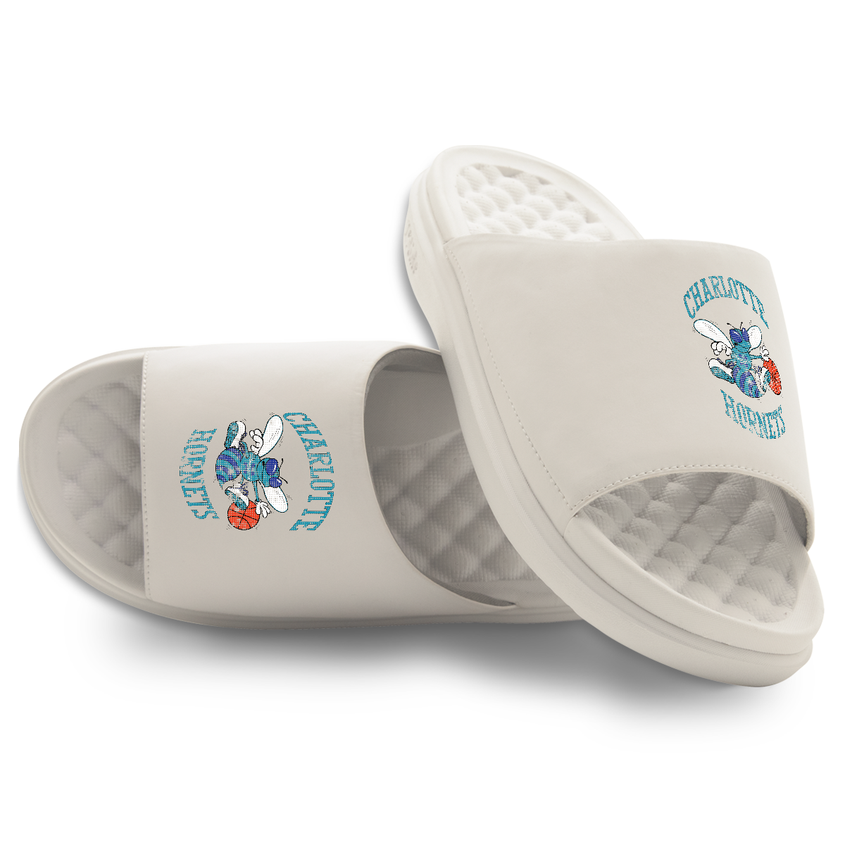 Unisex ISlide Charlotte Hornets Logo Motive Slide Sandals Unisex ISlide Charlotte Hornets Logo Motive Slide Sandals