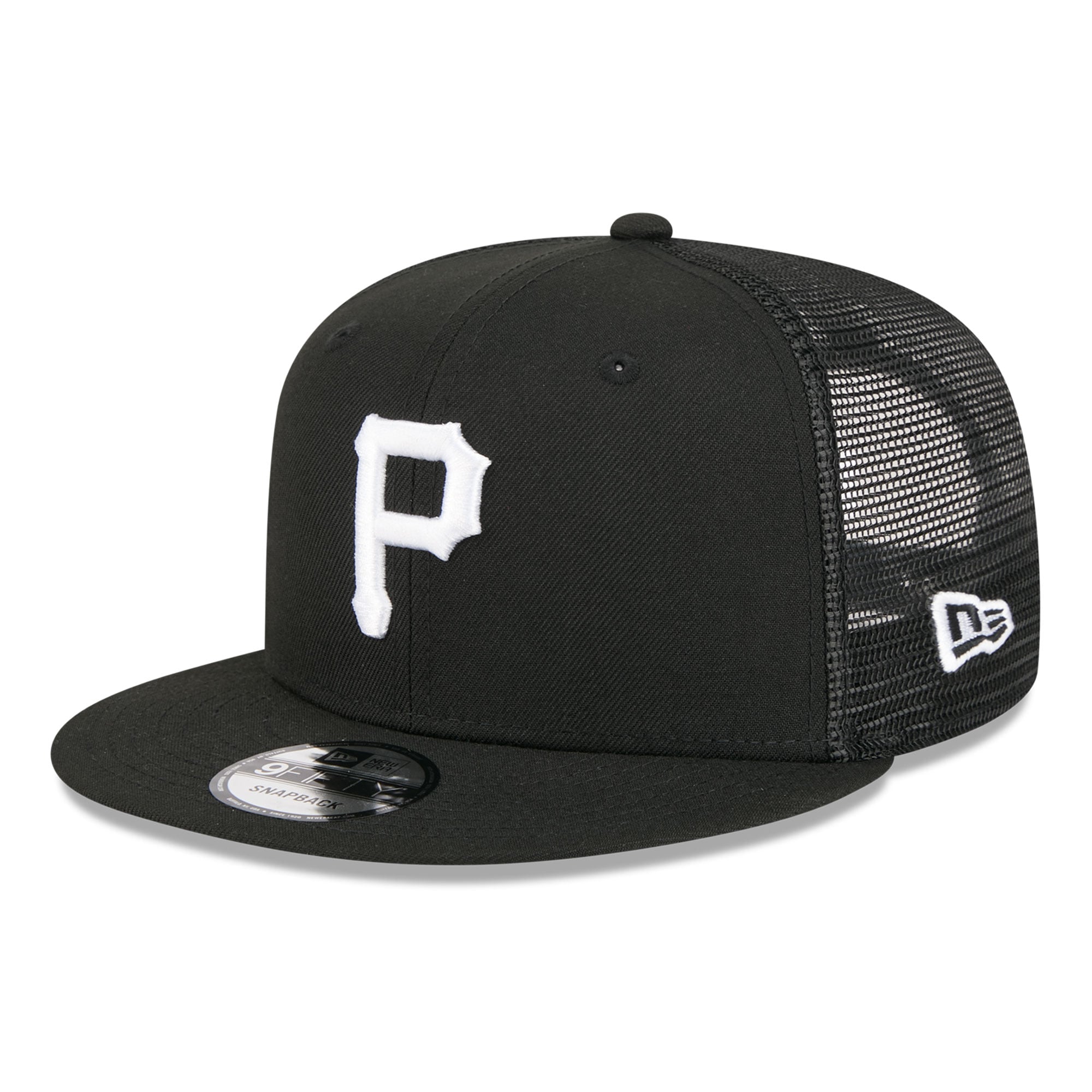 Men's New Era Black Pittsburgh Pirates 9FIFTY Adjustable Trucker Hat