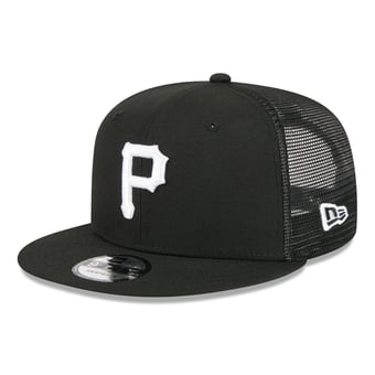 Men's New Era Black Pittsburgh Pirates 9FIFTY Adjustable Trucker Hat