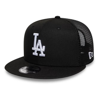 Men's New Era Black Los Angeles Dodgers 9FIFTY Adjustable Trucker Hat