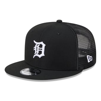 Men's New Era Black Detroit Tigers 9FIFTY Adjustable Trucker Hat