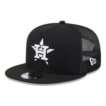 Men's New Era Black Houston Astros 9FIFTY Adjustable Trucker Hat