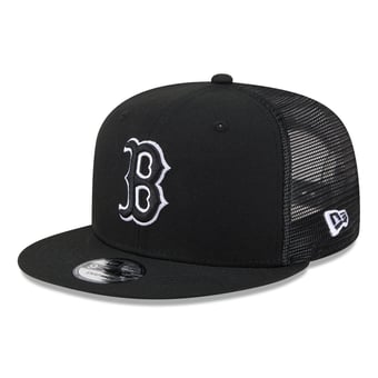 Men's New Era Black Boston Red Sox 9FIFTY Adjustable Trucker Hat