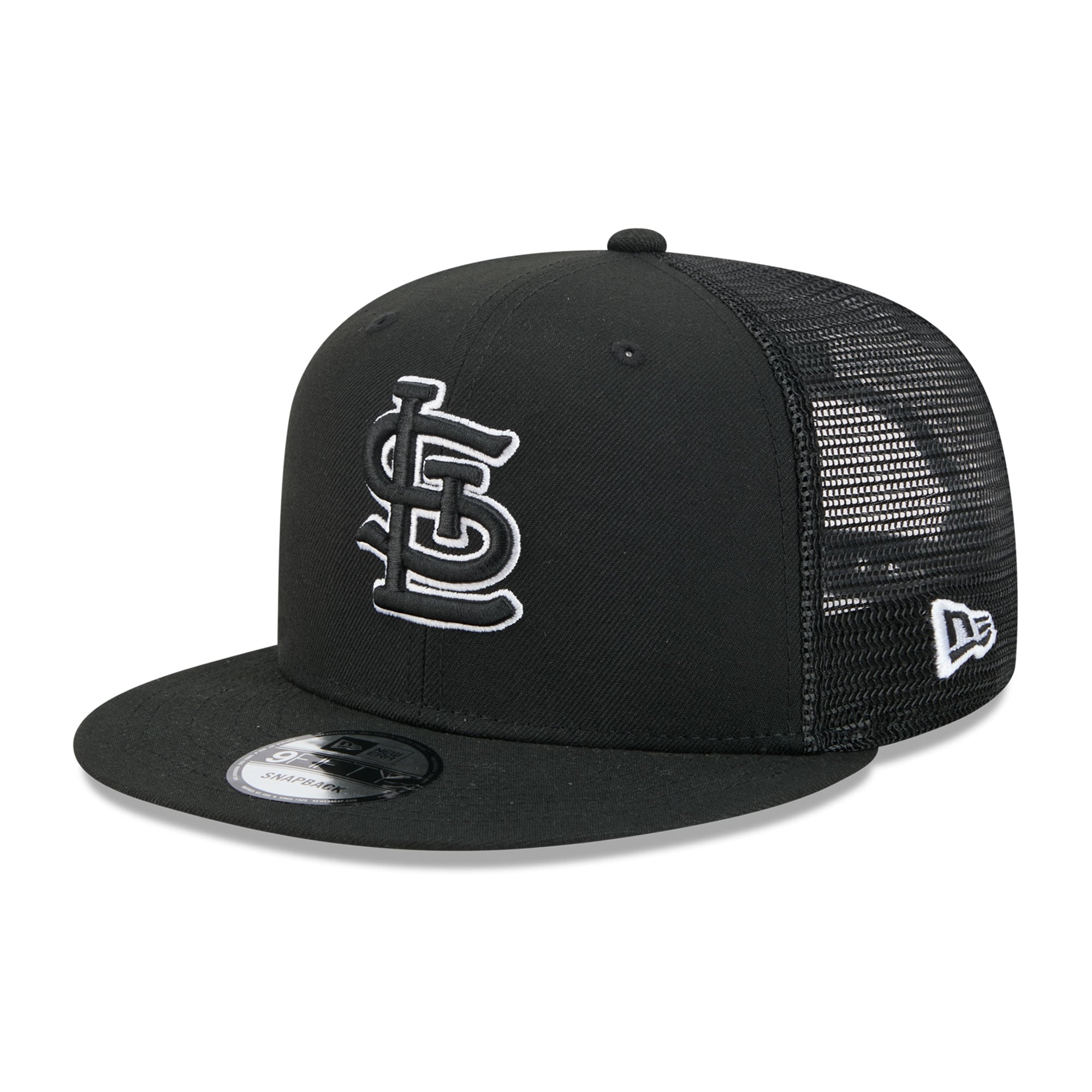 Men's New Era Black St. Louis Cardinals 9FIFTY Adjustable Trucker Hat