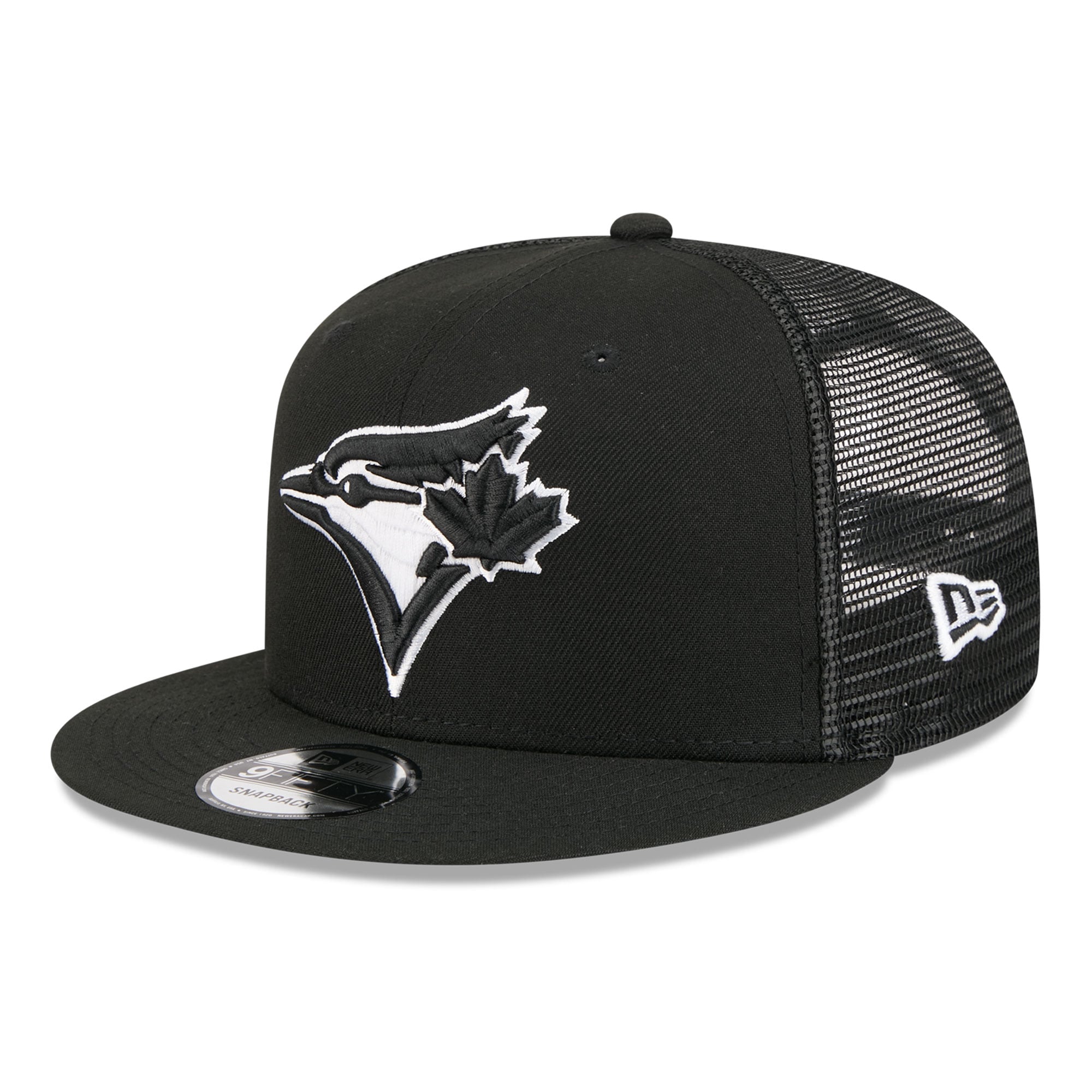 Men's New Era Black Toronto Blue Jays 9FIFTY Adjustable Trucker Hat