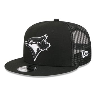 Men's New Era Black Toronto Blue Jays 9FIFTY Adjustable Trucker Hat