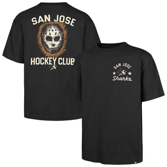 Men's '47  Black San Jose Sharks HPD Mask Foundation T-Shirt