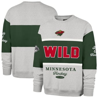 Men's '47  Gray Minnesota Wild Fall Maximilist Crew Sweatshirt