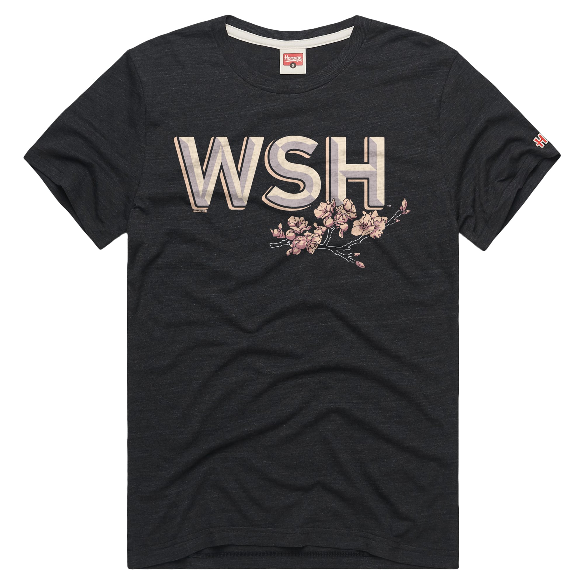 Men's Homage Charcoal Washington Nationals Tri-Blend Hyperlocal T-Shirt