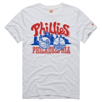 Men's Homage Ash Philadelphia Phillies Tri-Blend Hyperlocal T-Shirt