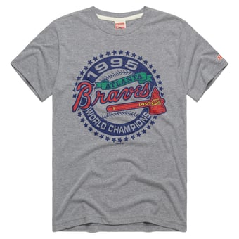 Men's Homage Gray Atlanta Braves Tri-Blend Hyperlocal T-Shirt