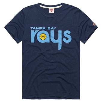 Men's Homage Navy Tampa Bay Rays Tri-Blend Hyperlocal T-Shirt