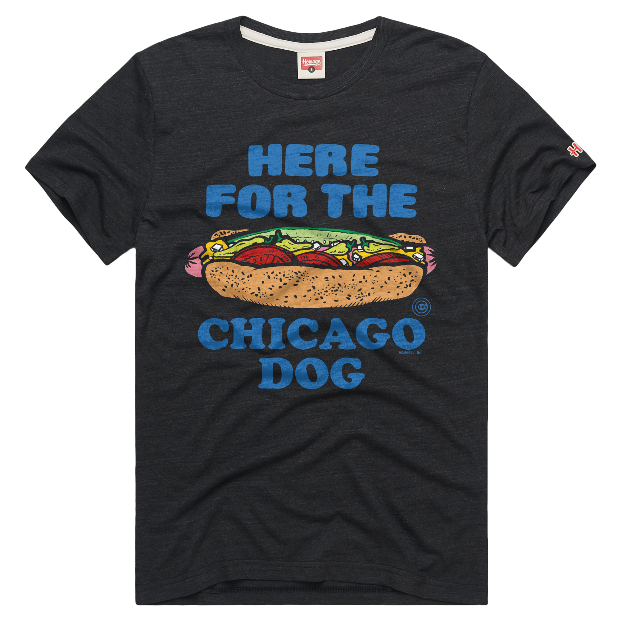 Men’s Homage Charcoal Chicago Cubs Tri-Blend Hyperlocal T-Shirt
