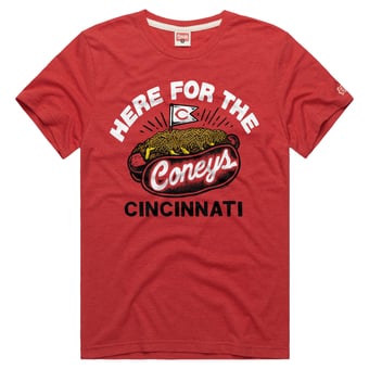 Men's Homage Red Cincinnati Reds Tri-Blend Hyperlocal T-Shirt