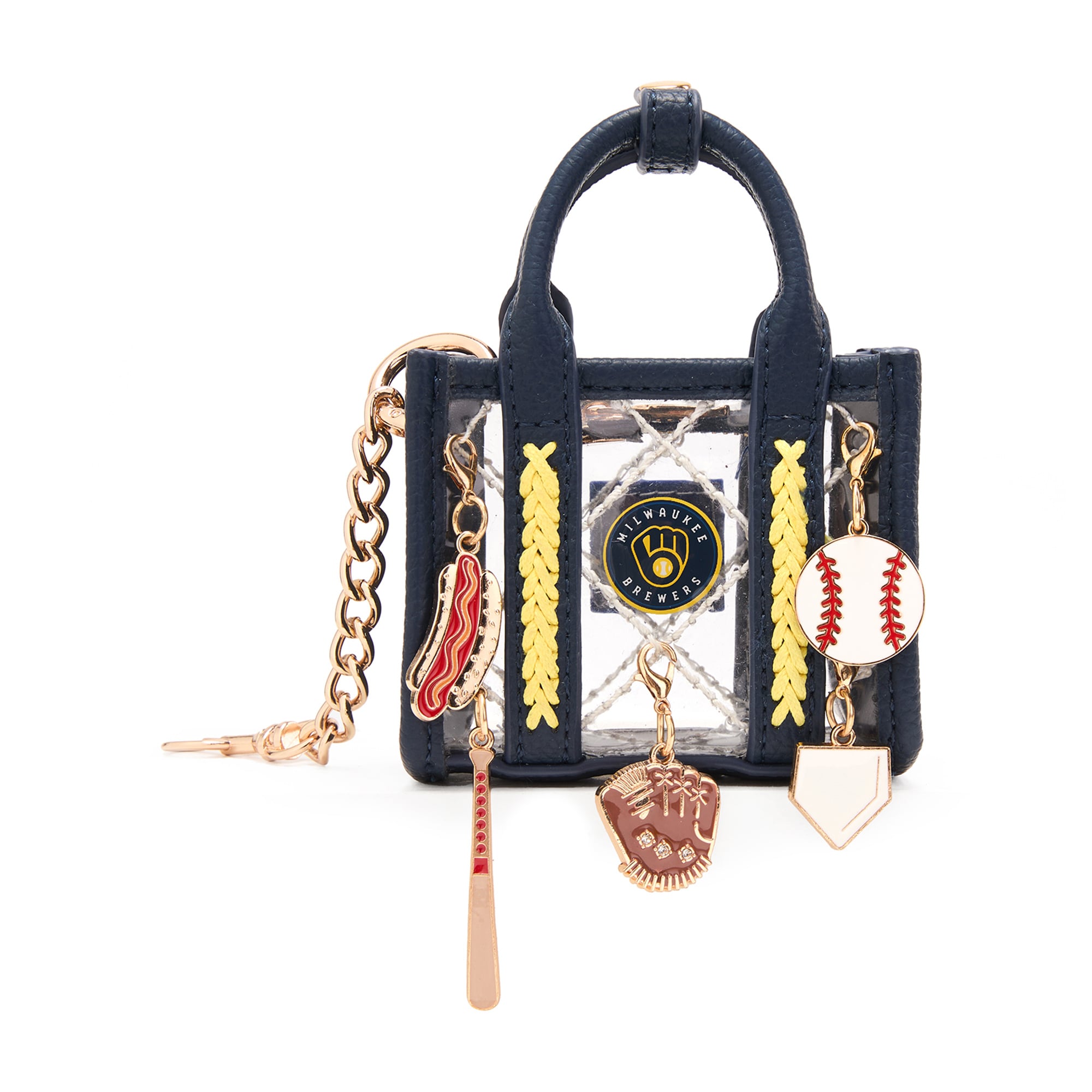 Montana West Milwaukee Brewers Clear Bag Charm