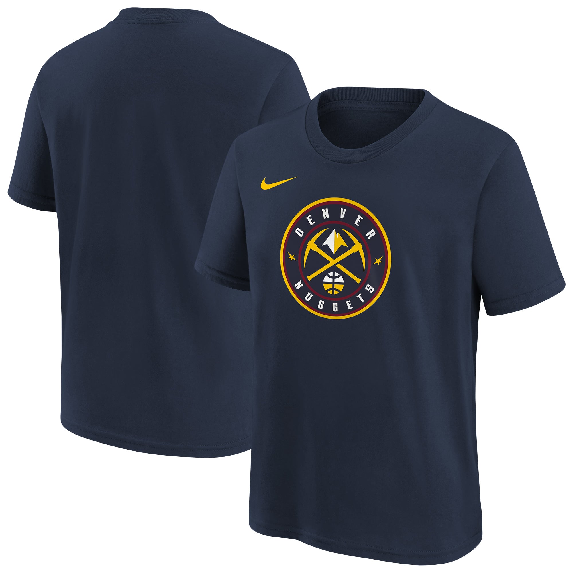 Youth Nike  Navy Denver Nuggets Team Essential Logo T-Shirt