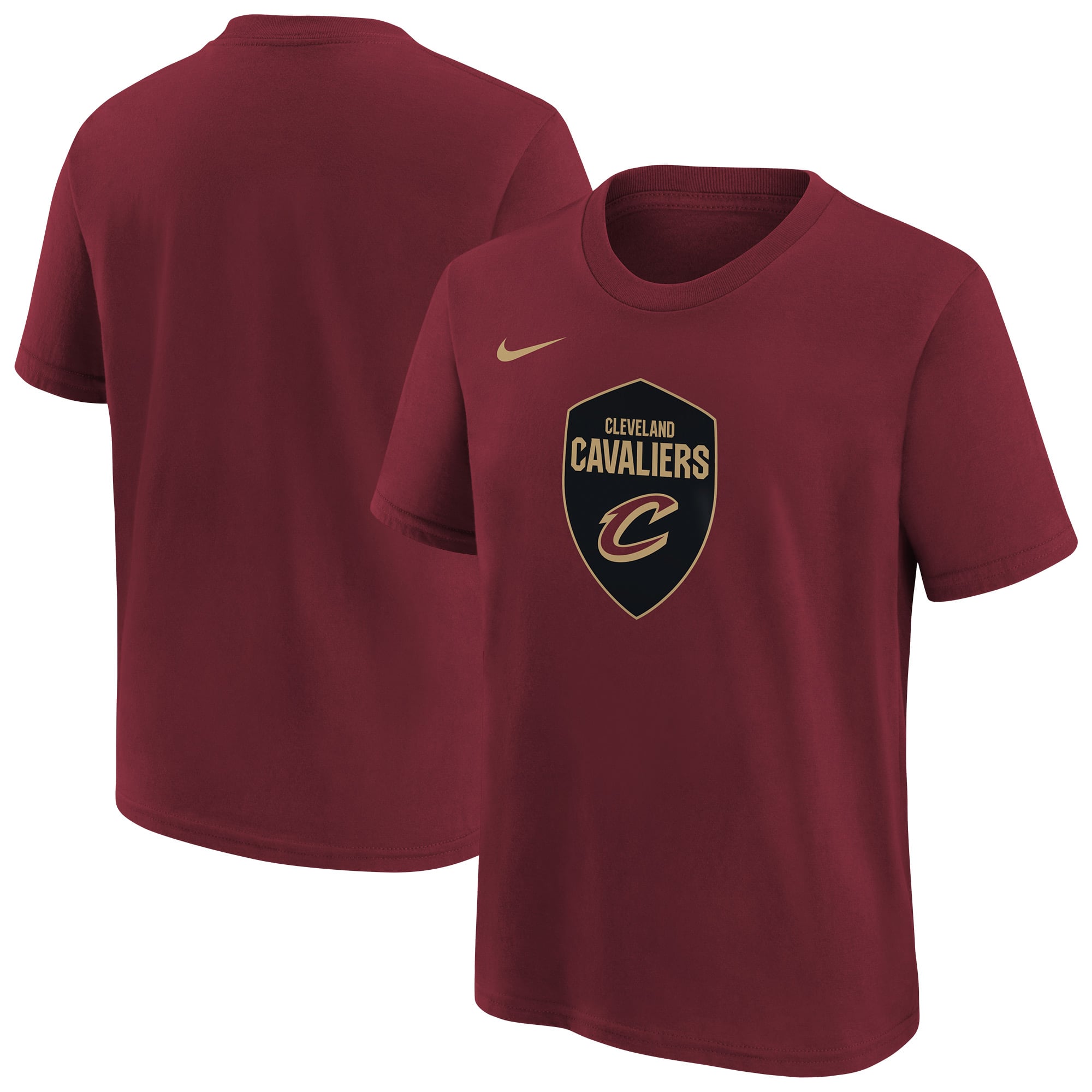 Youth Nike Wine Cleveland Cavaliers Team Essential Logo T-Shirt