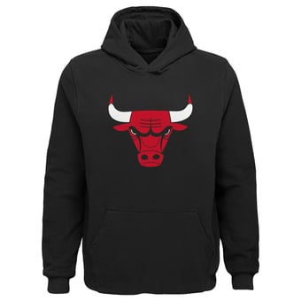 Youth Outerstuff Black Chicago Bulls Primary Logo Pullover Hoodie