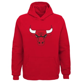 Youth Outerstuff Red Chicago Bulls Primary Logo Pullover Hoodie