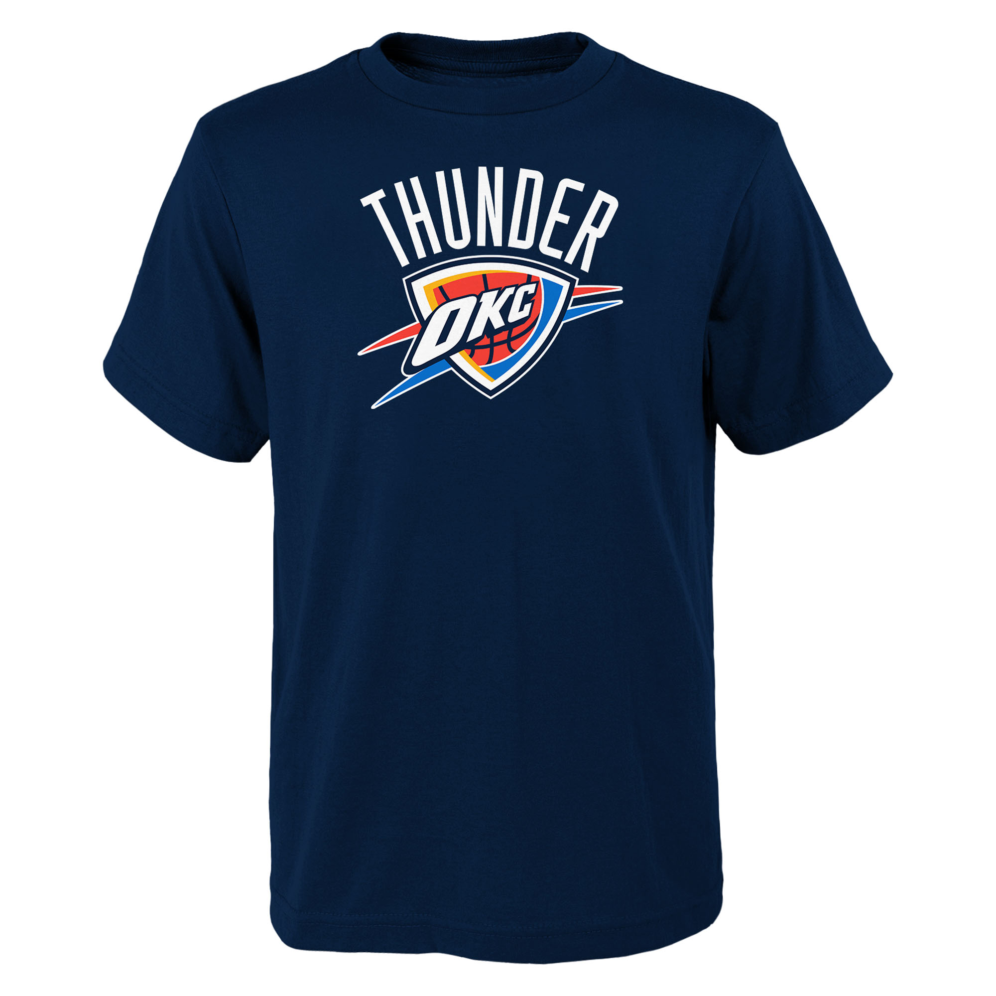 Outerstuff Big Boys' and Girls' Navy Oklahoma City Thunder Primary Logo T-Shirt - Navy